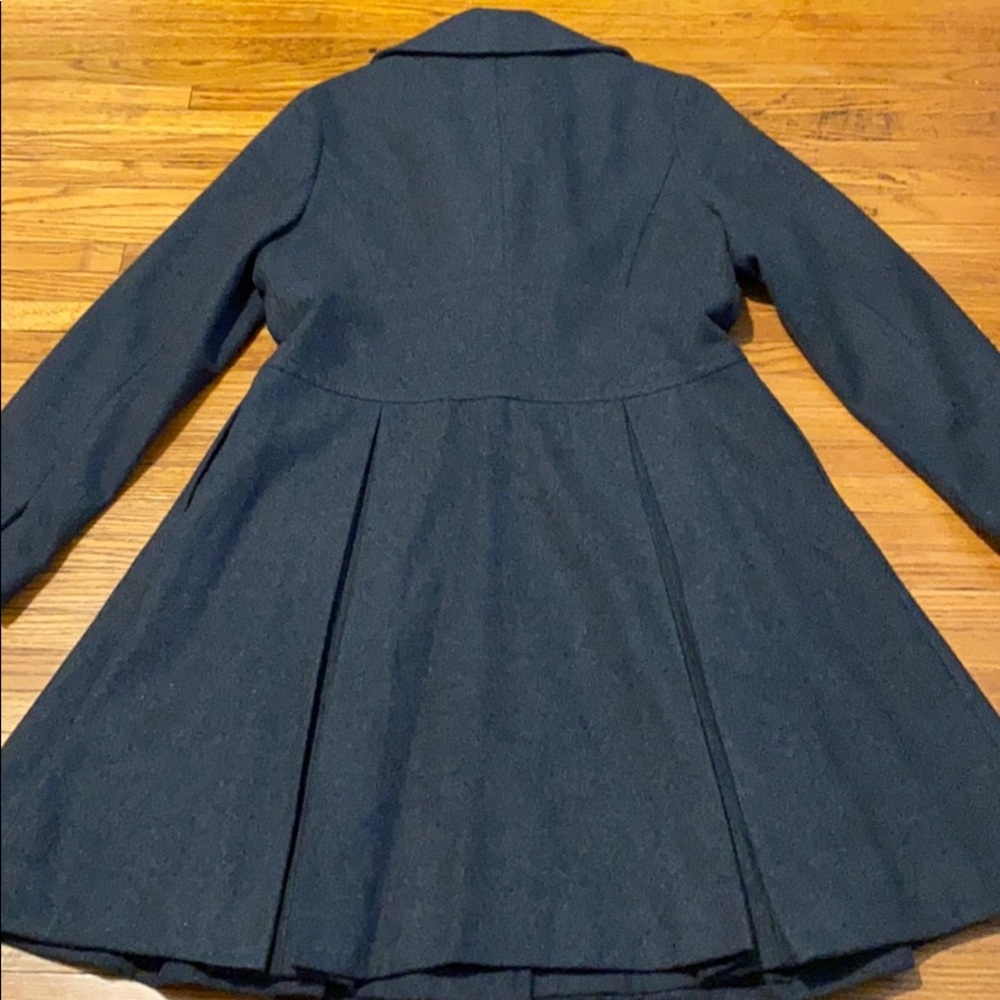 EUC Gray Wool pleated Coat - Picture 2 of 13
